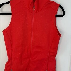 Women's Red Sleeveless Jacket